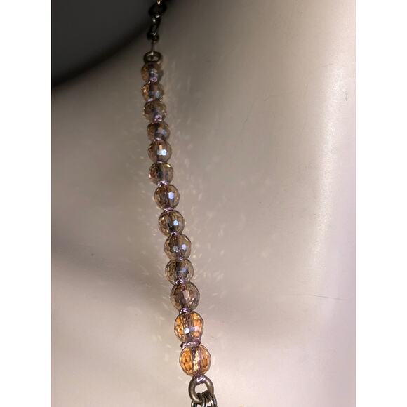 CHLOE + ISABEL crystal lotus tassel statement necklace - N129 - Picture 7 of 7